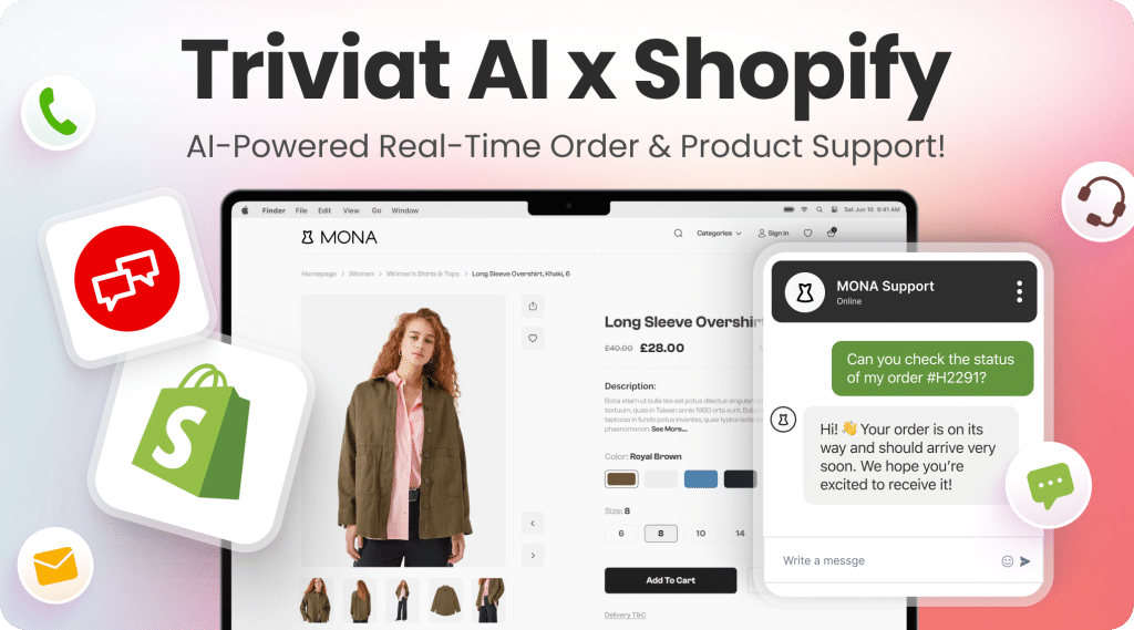 Triviat AI Launches Shopify Integration with Real-Time Data and 24/7 Customer Support